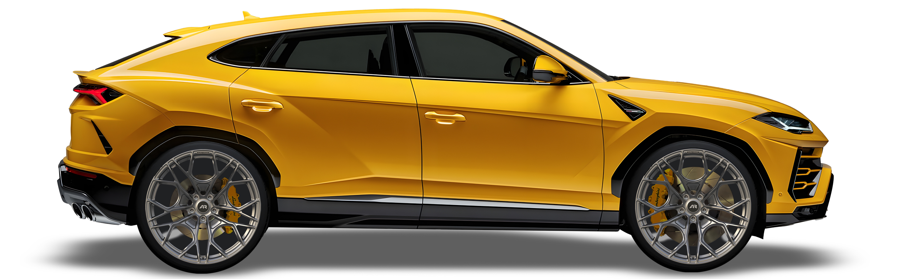 Yellow Lamborghini Urus in Aura Forged Precision P758 Custom Forged Wheels