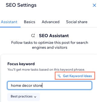 Get keyword ideas