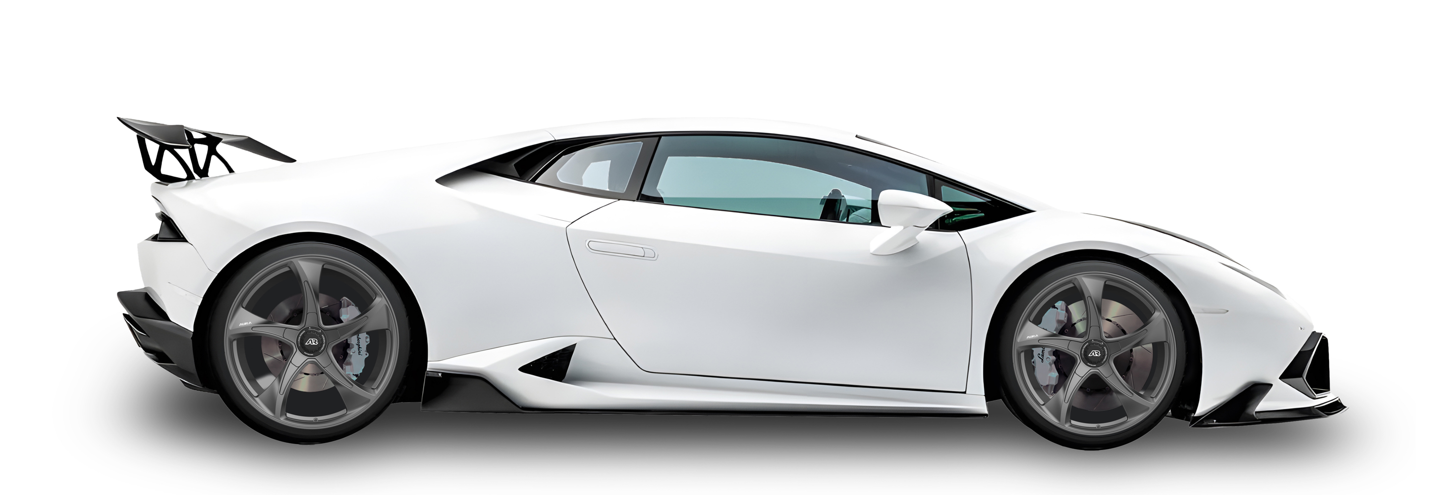 White Lamborghini Huracan in Aura Forged Precision P760 Custom Forged Wheels
