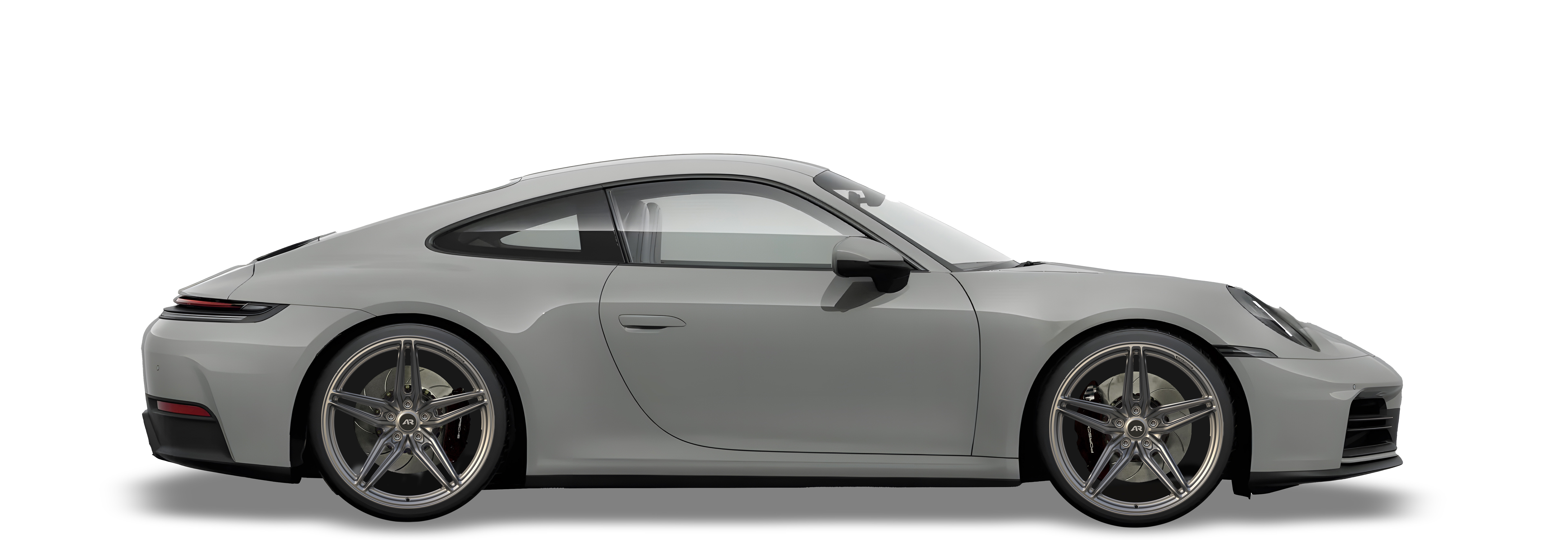 Grey Porsche 911  in Aura Forged Precision P754 Custom Forged Wheels