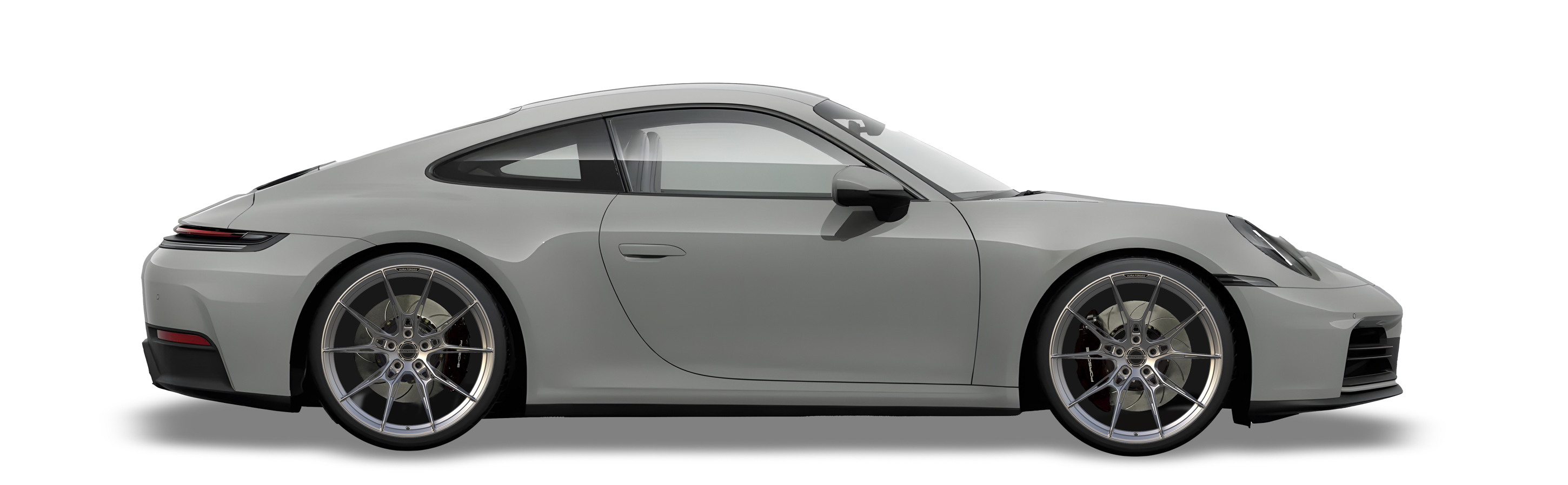Grey Porsche 911  in Aura Forged Precision P763 Custom Forged Wheels