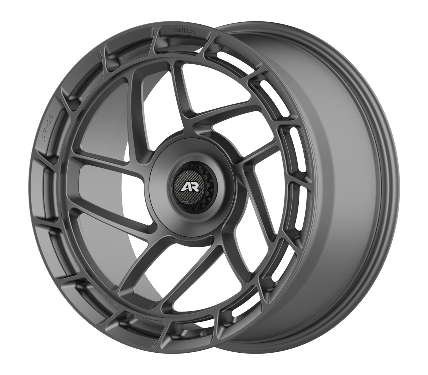 Aura Forged Aero Performance AF-08 Satin Grey with Center-Lock Design Cap