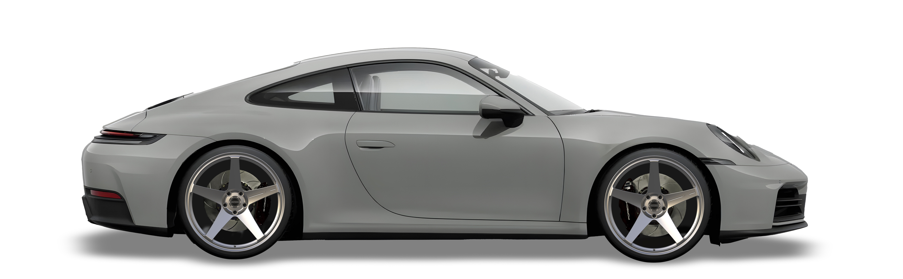 Grey Porsche 911 in Aura Forged Precision P761 Custom Forged Wheels