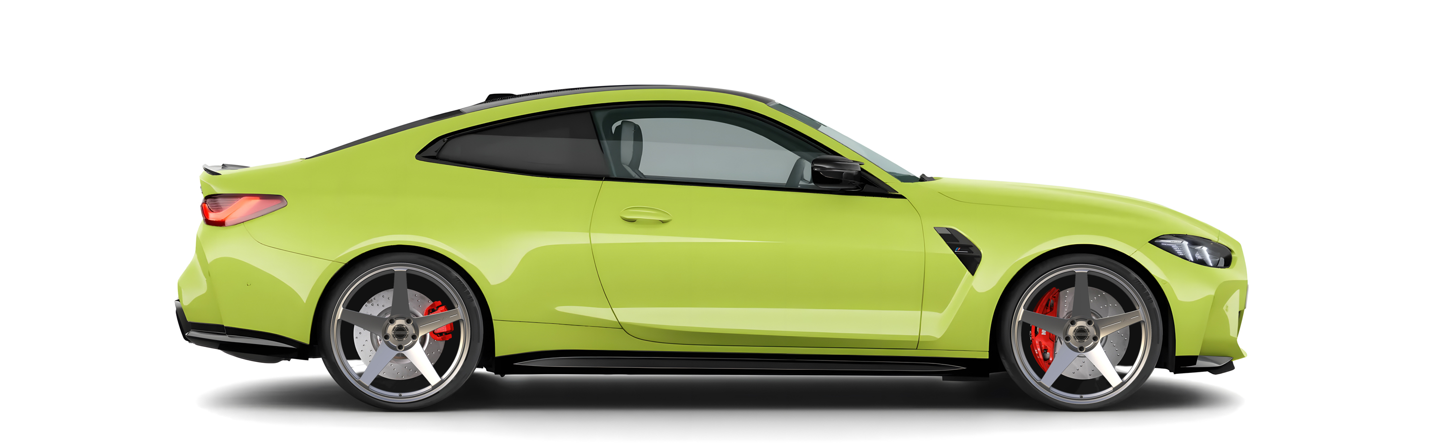 Light Green BMW M4 Competition Coupe in Aura Forged Precision P761 Custom Forged Wheels