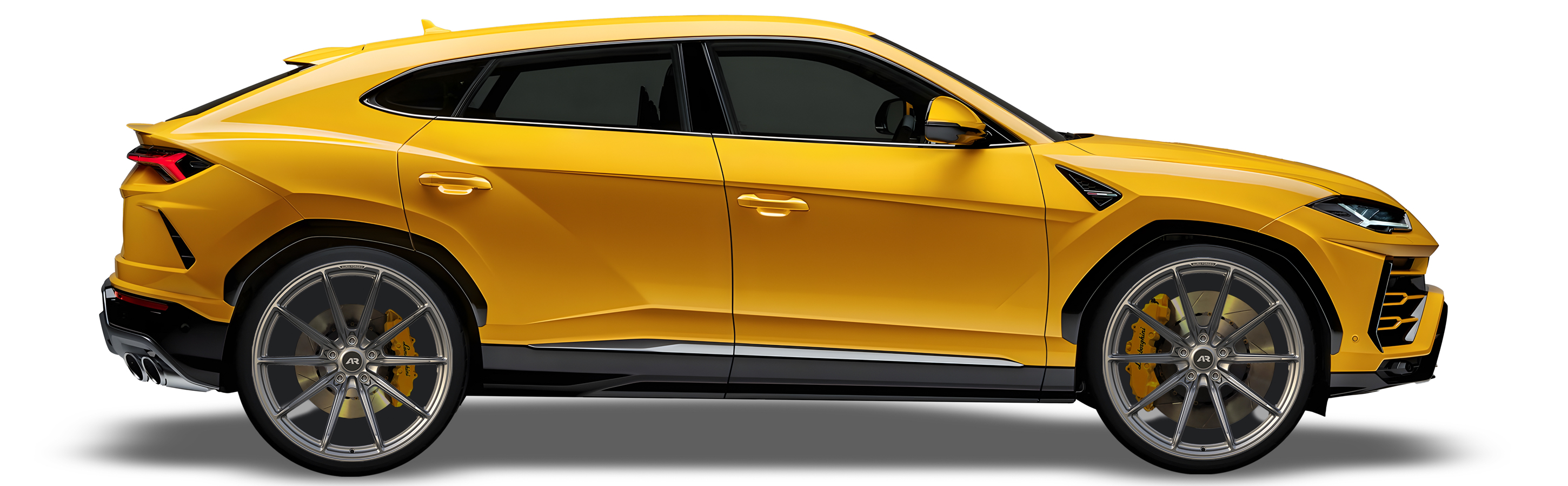 Yellow Lamborghini Urus in Aura Forged Precision P751 Custom Forged Wheels