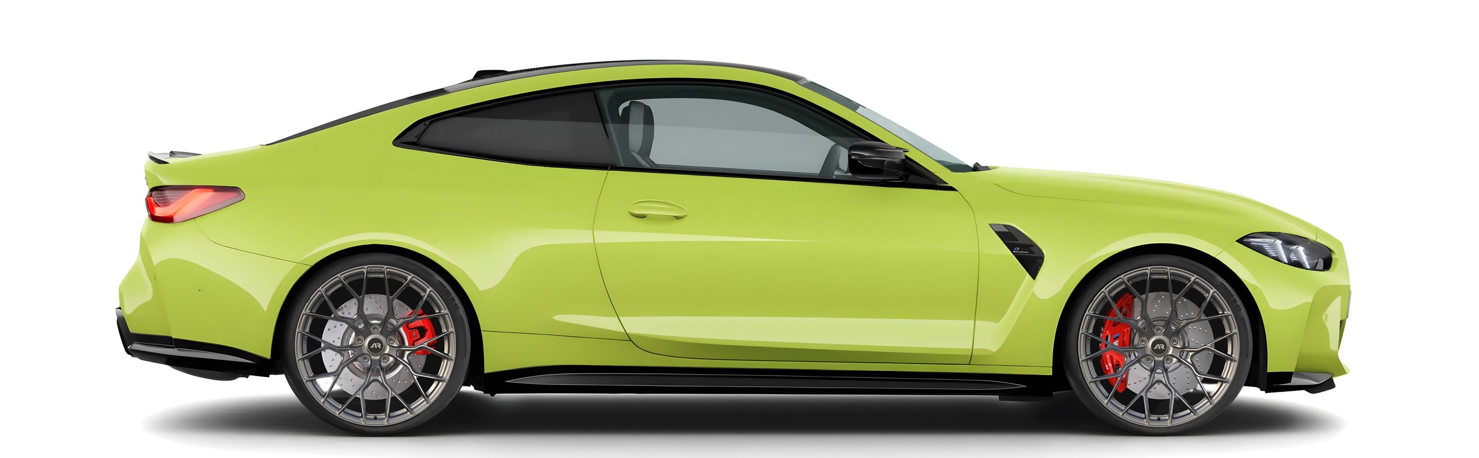 Light Green BMW M4 Competition Coupe in Aura Forged Precision P755 Custom Forged Wheels