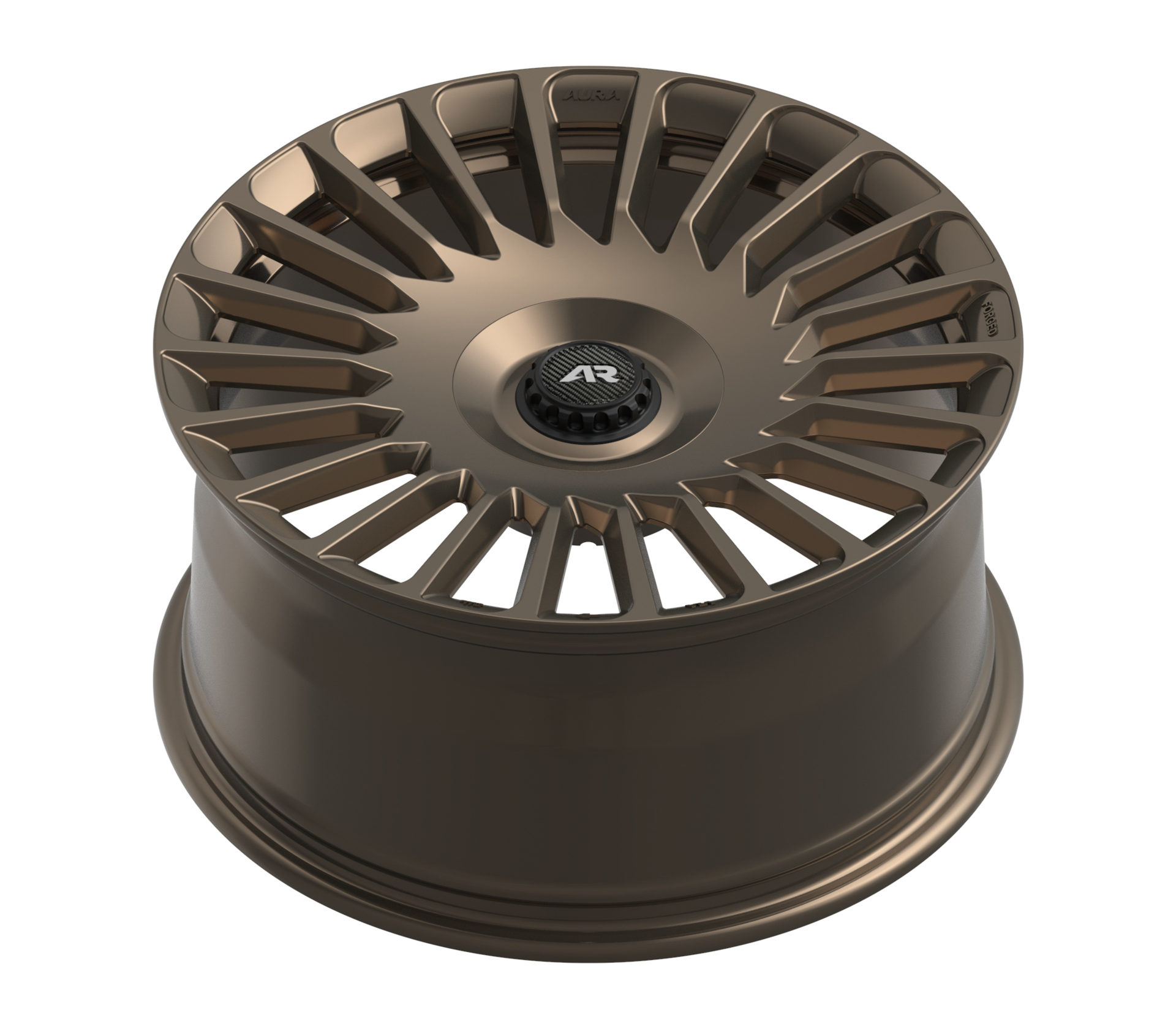 Aura Forged Aero-Forged AF-01 Long Spokes with Center lock Cap in Satin Bronze