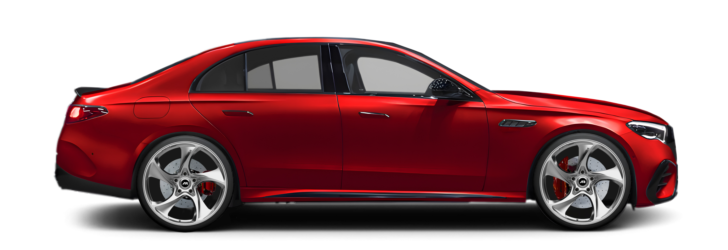 Red Ferrari F90 in Aura Forged Precision P759 Custom Forged Wheels