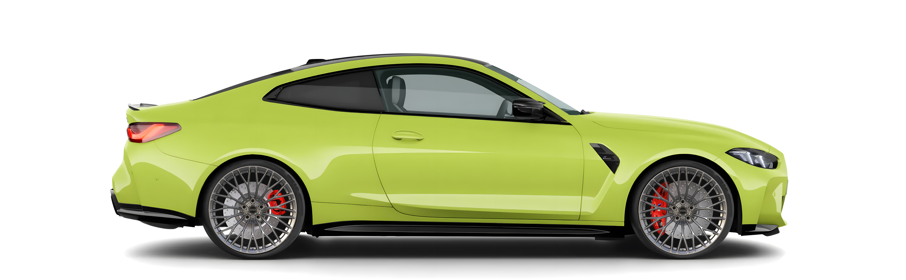 Light Green BMW M4 Competition Coupe in Aura Forged Precision P762 Custom Forged Wheels