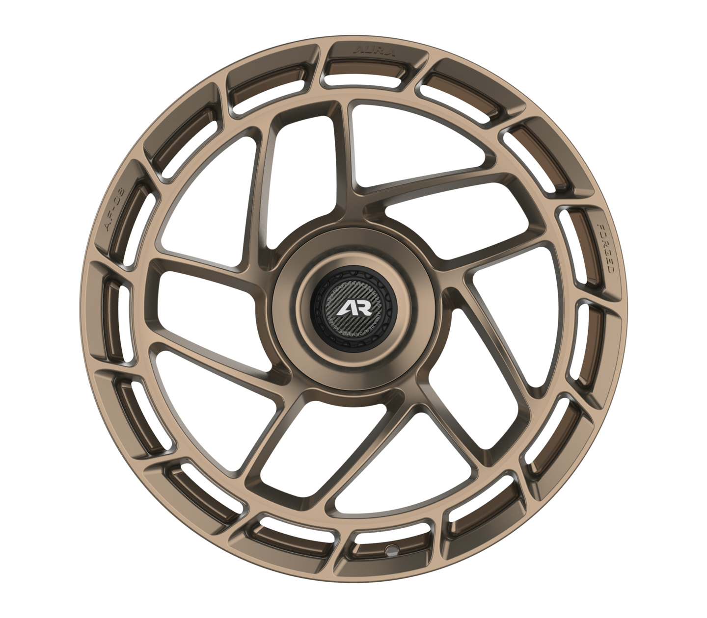 Aura Forged Aero Performance AF-08 satin bronze with Center-Lock Design Cap