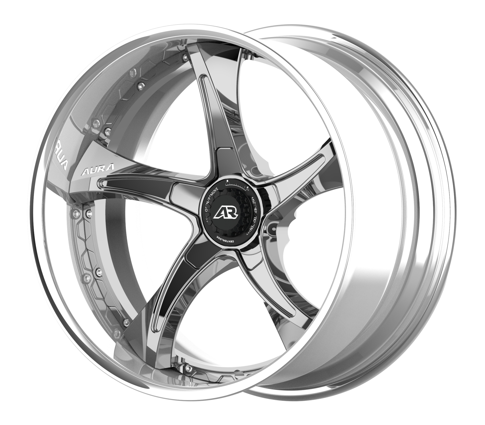 Aura Forged Modular Series AM-07C Full Polished Wheels