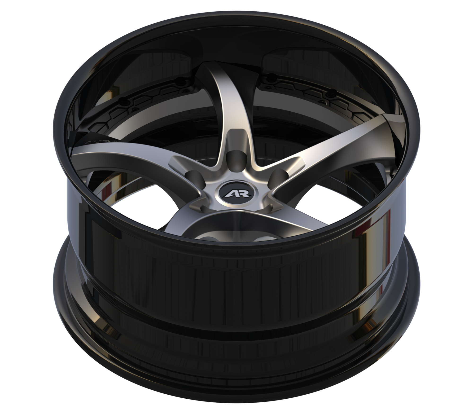 Aura Forged Modular Series AM-07P Diamond Black Wheels