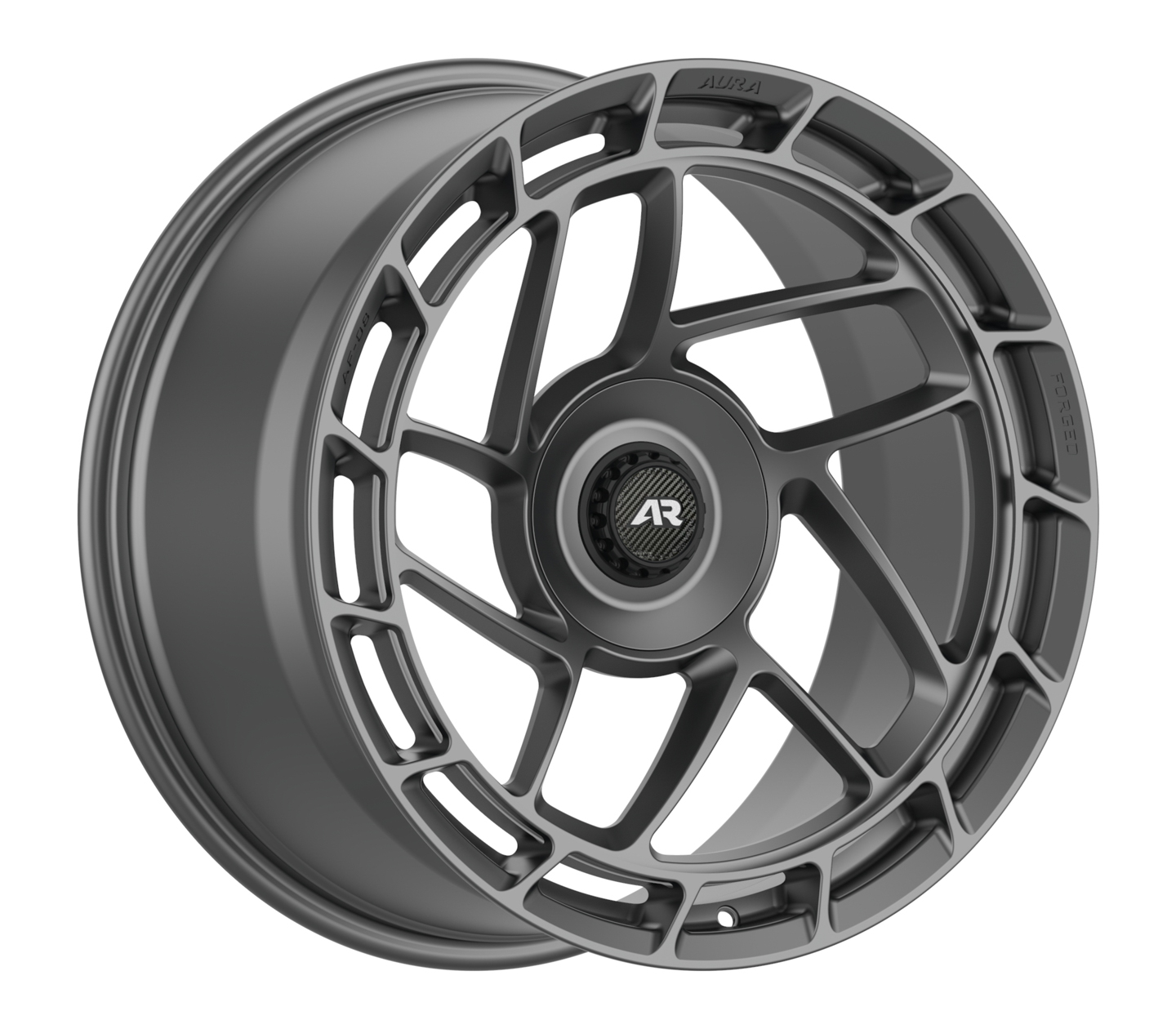 Aura Forged Aero Performance AF-08 Satin Grey with Center-Lock Design Cap