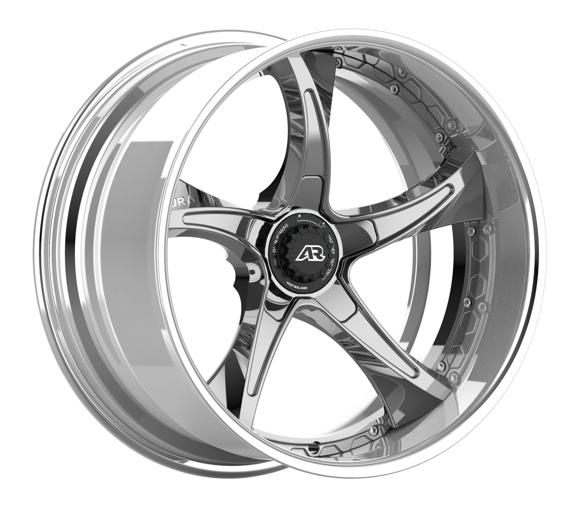 Aura Forged Modular Series AM-07C Full Polished Wheels