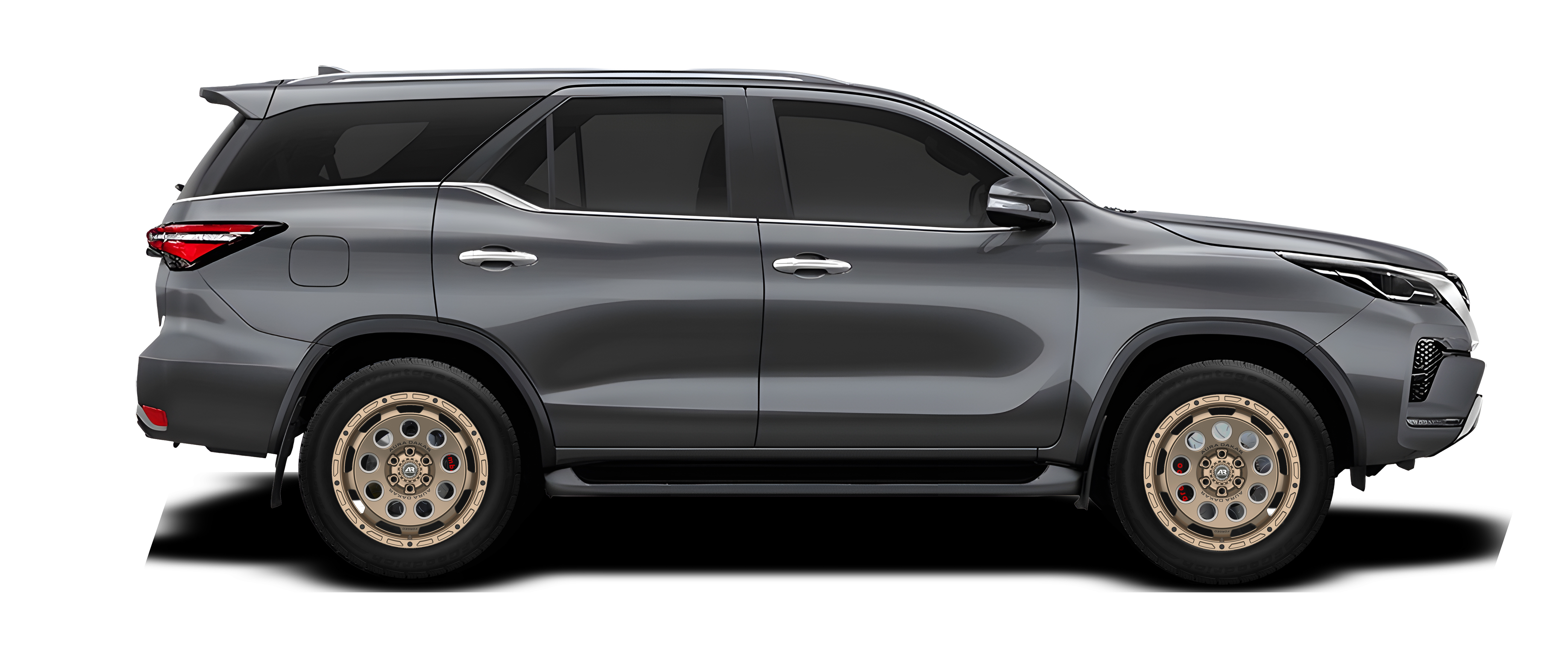 Black Toyota Fortuner with Aura Forged Dakar Series DK03 Nomad Custom Forged Wheels Installed