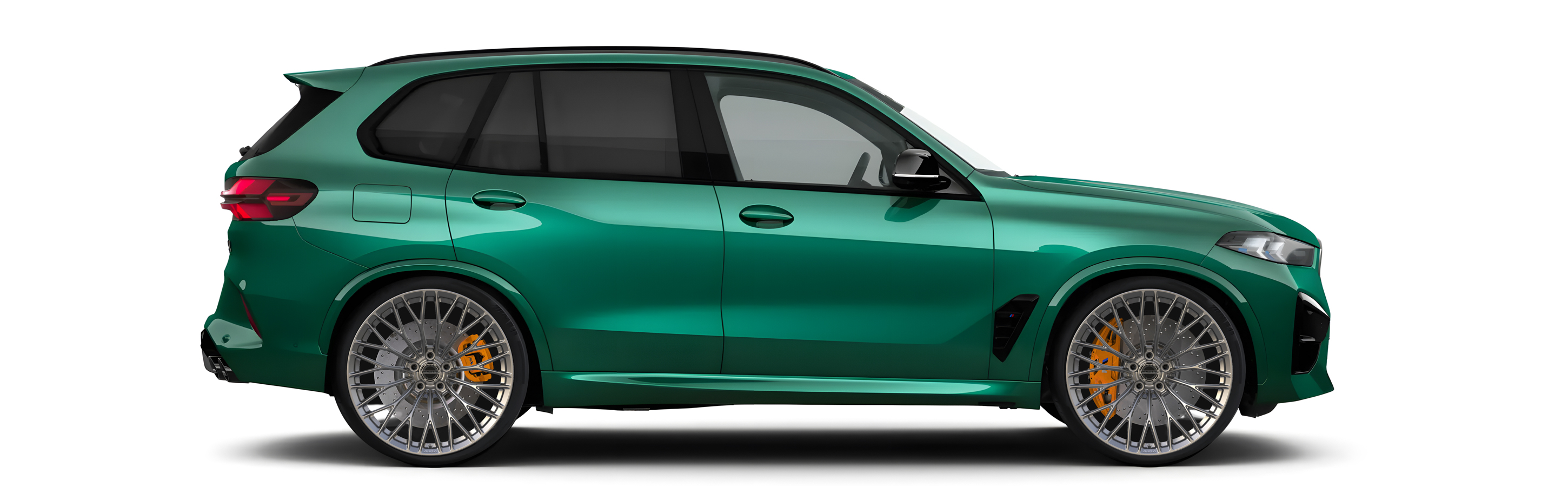Green BMW X5M in Aura Forged Precision P762 Custom Forged Wheels
