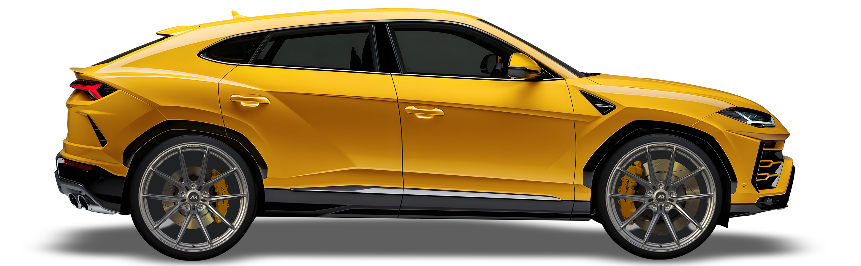 Yellow Lamborghini Urus in Aura Forged Precision P757 Custom Forged Wheels