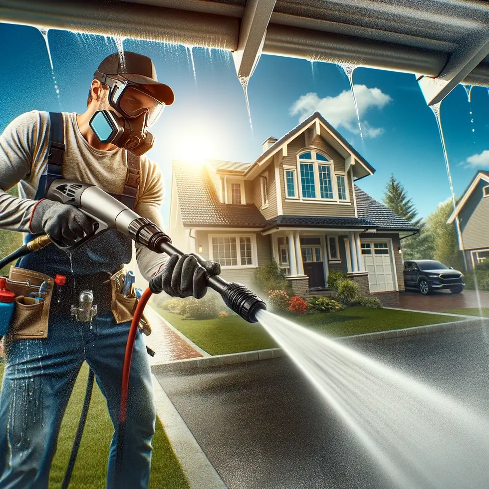 Cleaning Gutters with Pressure Washers