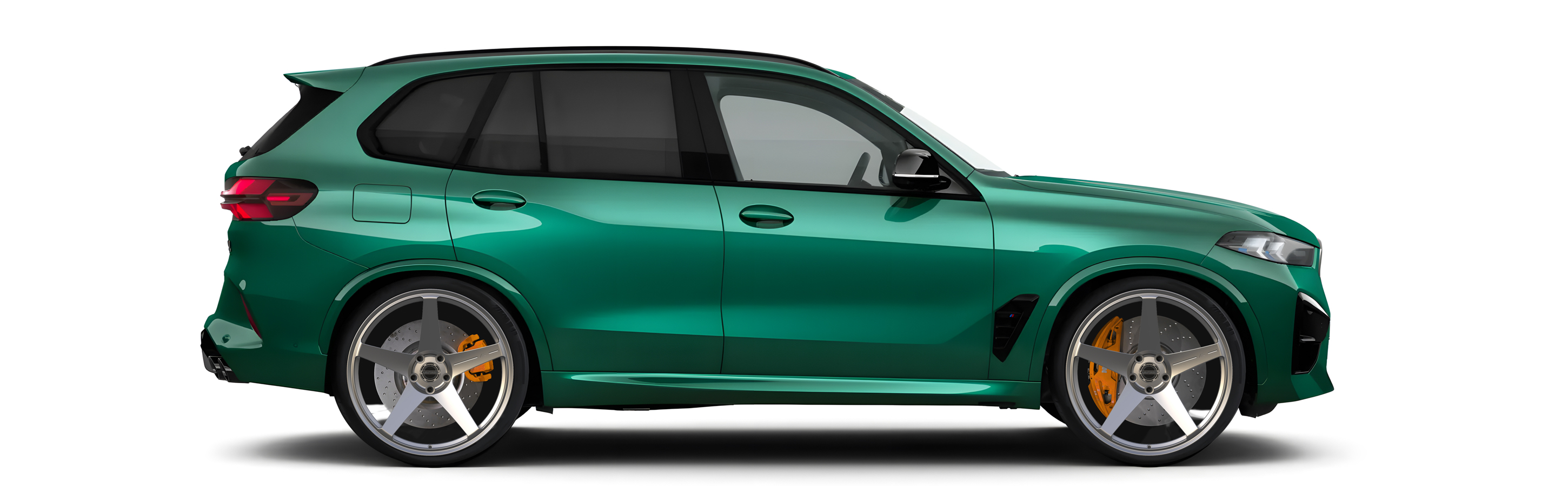Green BMW X5M in Aura Forged Precision P761 Custom Forged Wheels