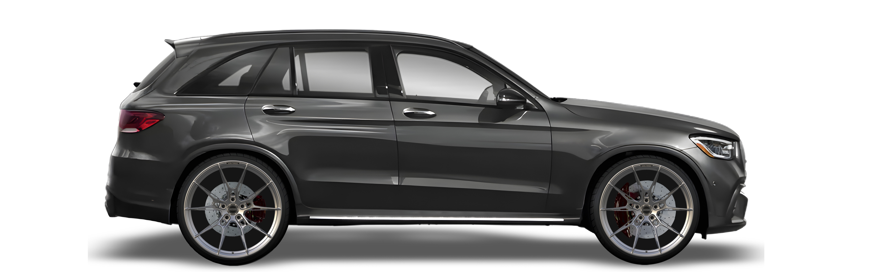 Black Mercedes Benz GLC 63 in Aura Forged Precision P763 Custom Forged Wheels