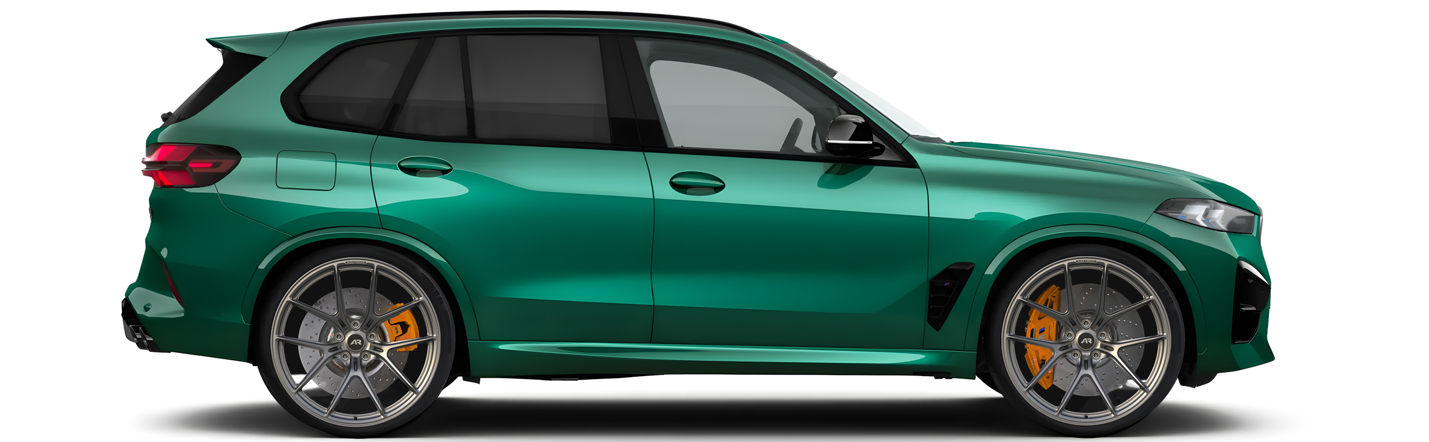 Green BMW X5M in Aura Forged Precision P752 Custom Forged Wheels