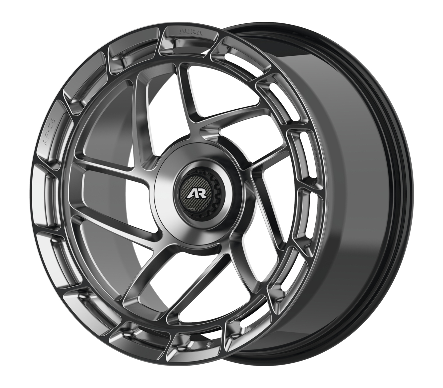 Aura Forged Aero Performance AF-08 Diamond Black with Center-Lock Design Cap