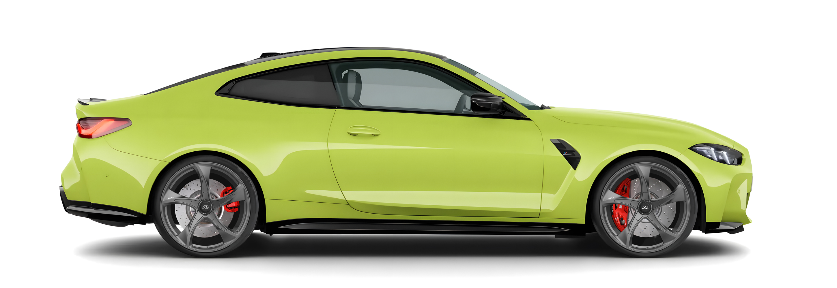 Light Green BMW M4 Competition Coupe in Aura Forged Precision P760 Custom Forged Wheels