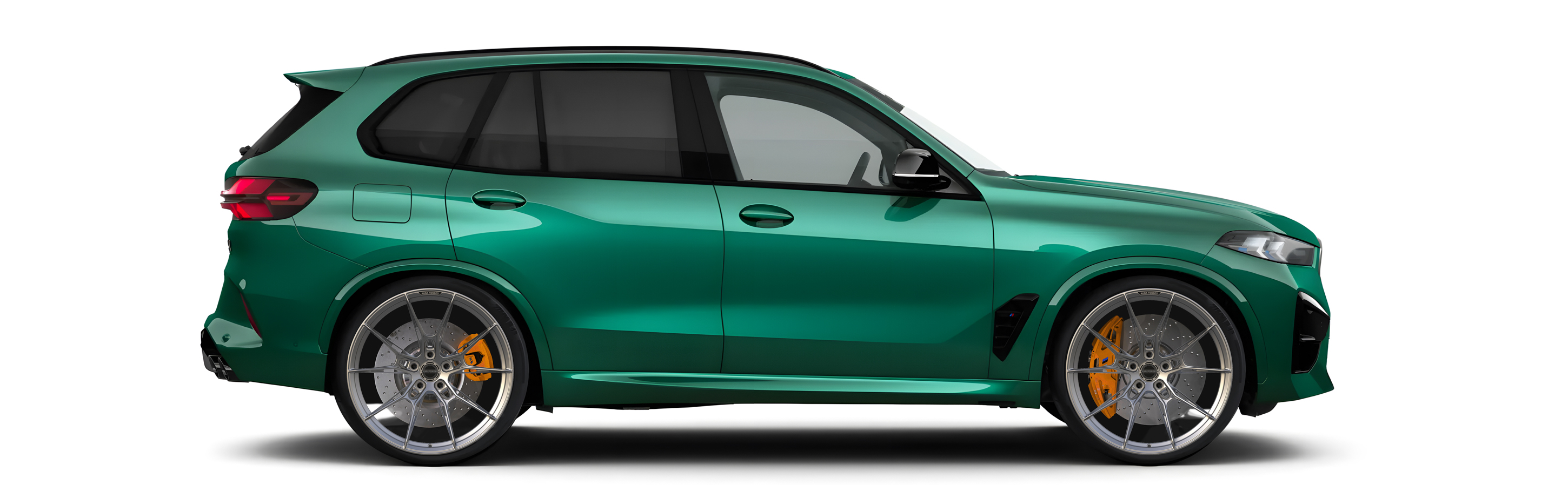 Green BMW X5M in Aura Forged Precision P763 Custom Forged Wheels