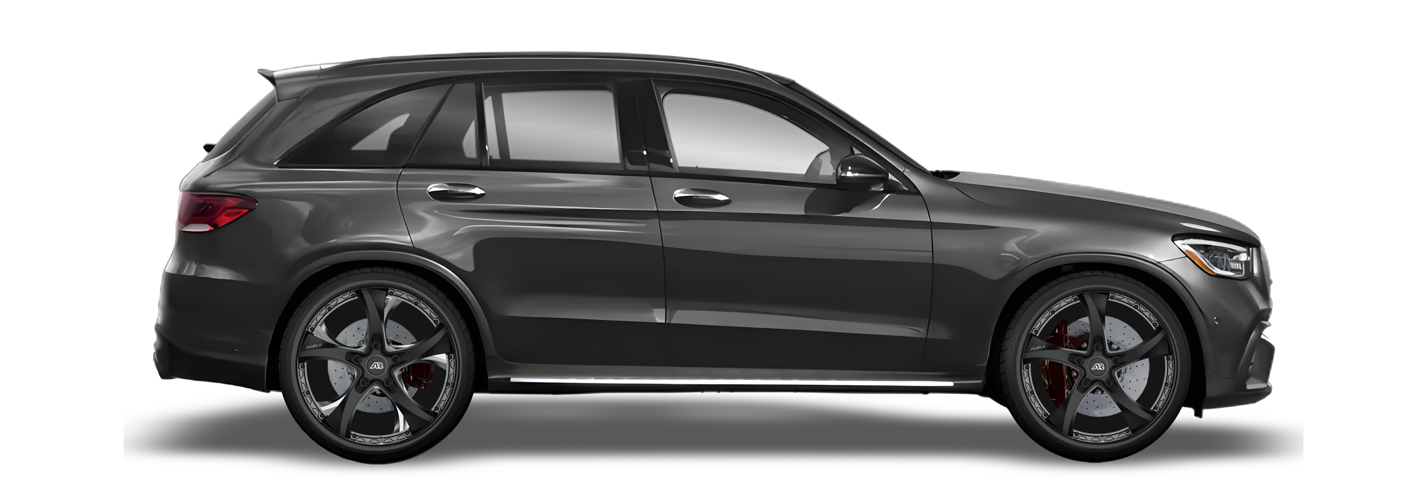 Black Mercedes Benz GLC 63 in Aura Forged Precision P762C Custom Forged Wheels