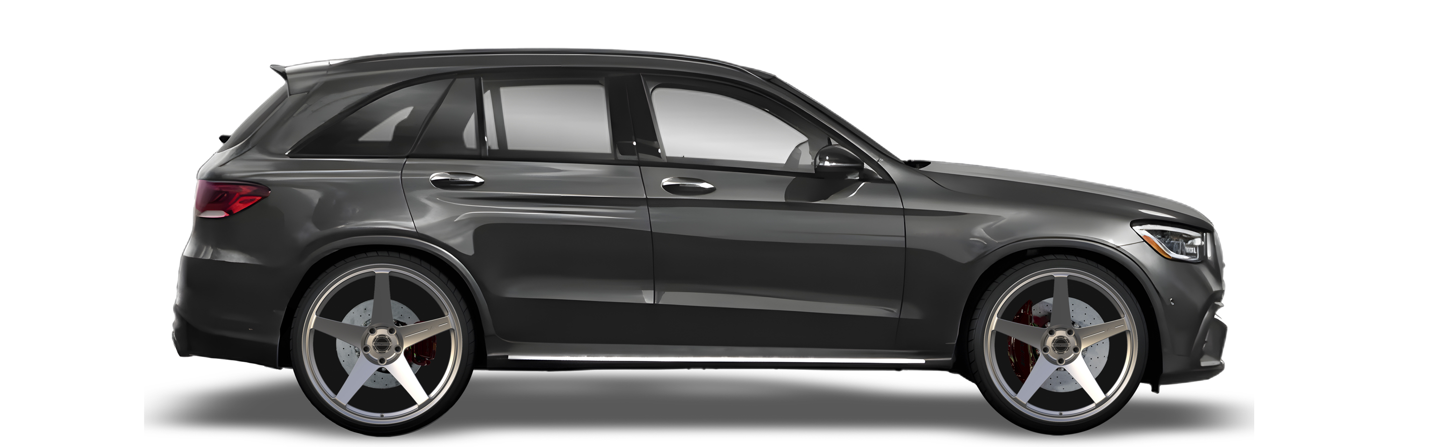 Black Mercedes Benz GLC 63 in Aura Forged Precision P761 Custom Forged Wheels