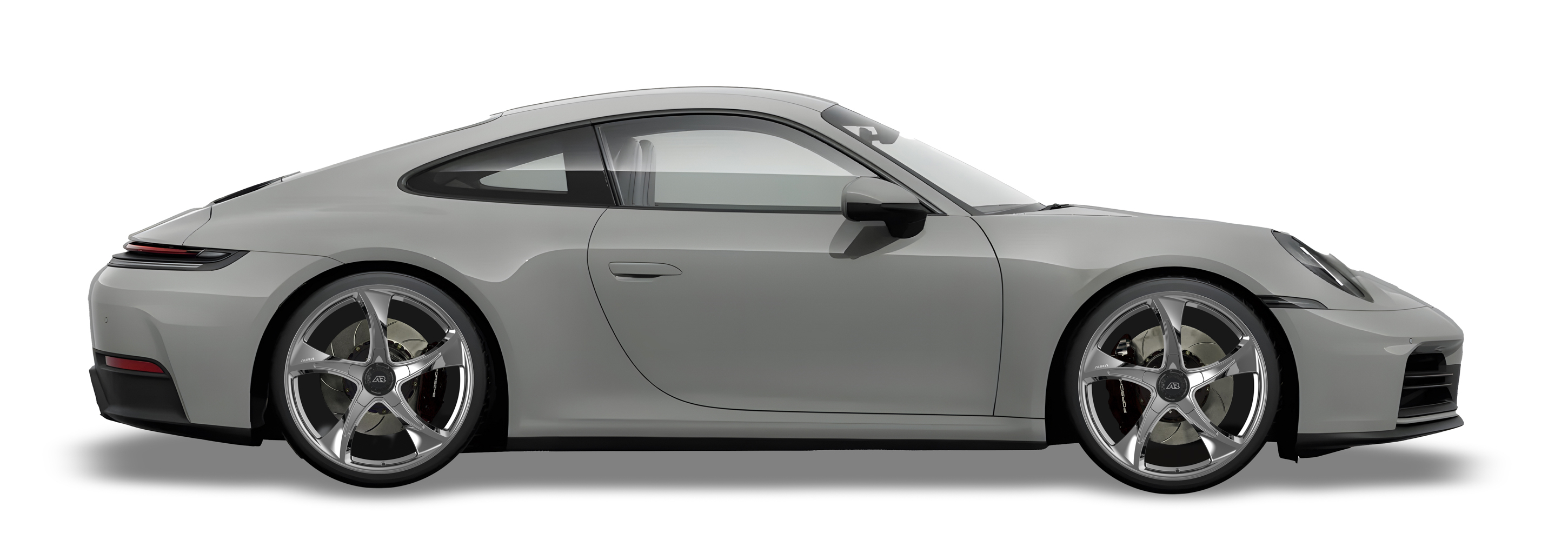 Grey Porsche 911  in Aura Forged Precision P760 Custom Forged Wheels