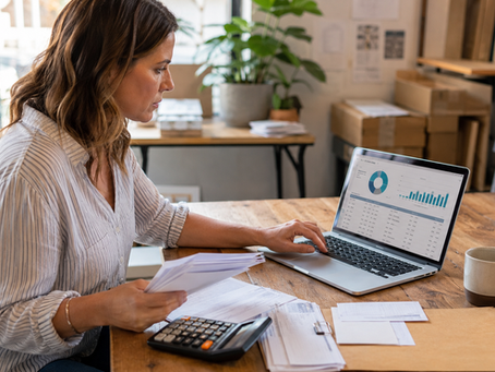 Small business owner using accounts receivable financing to improve cash flow by converting unpaid invoices