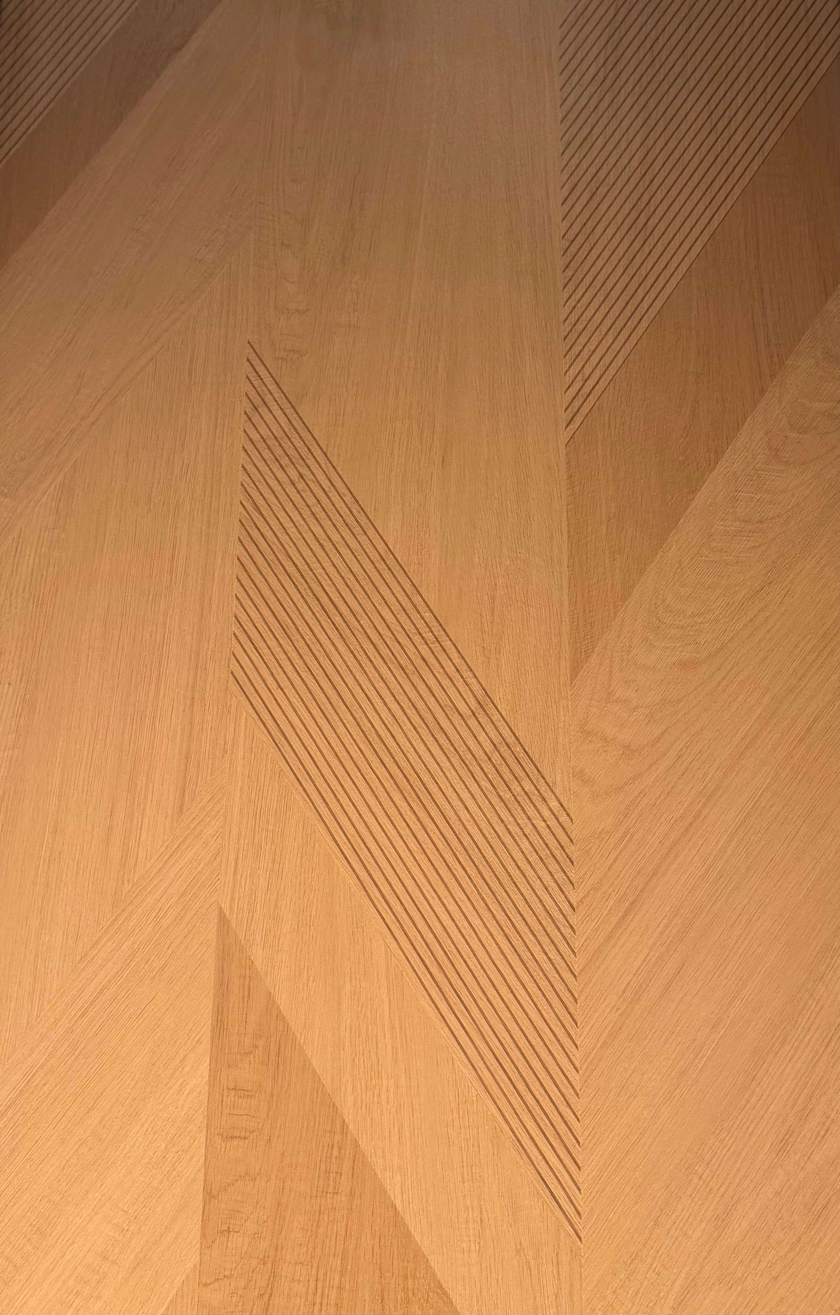 Caramel Triangle Wood Print, Semi-Matte Finish