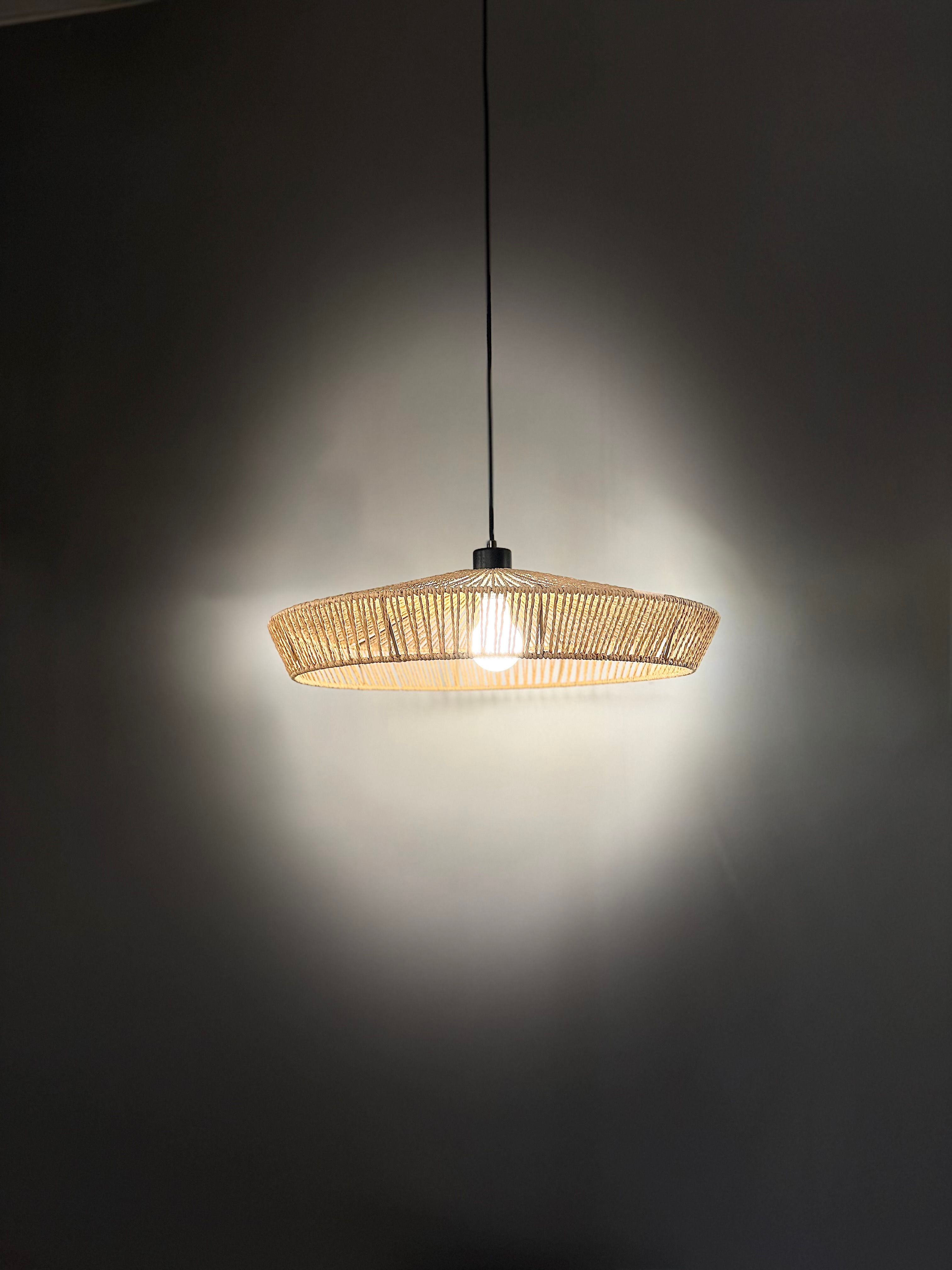 Boho Straw Hanging Light