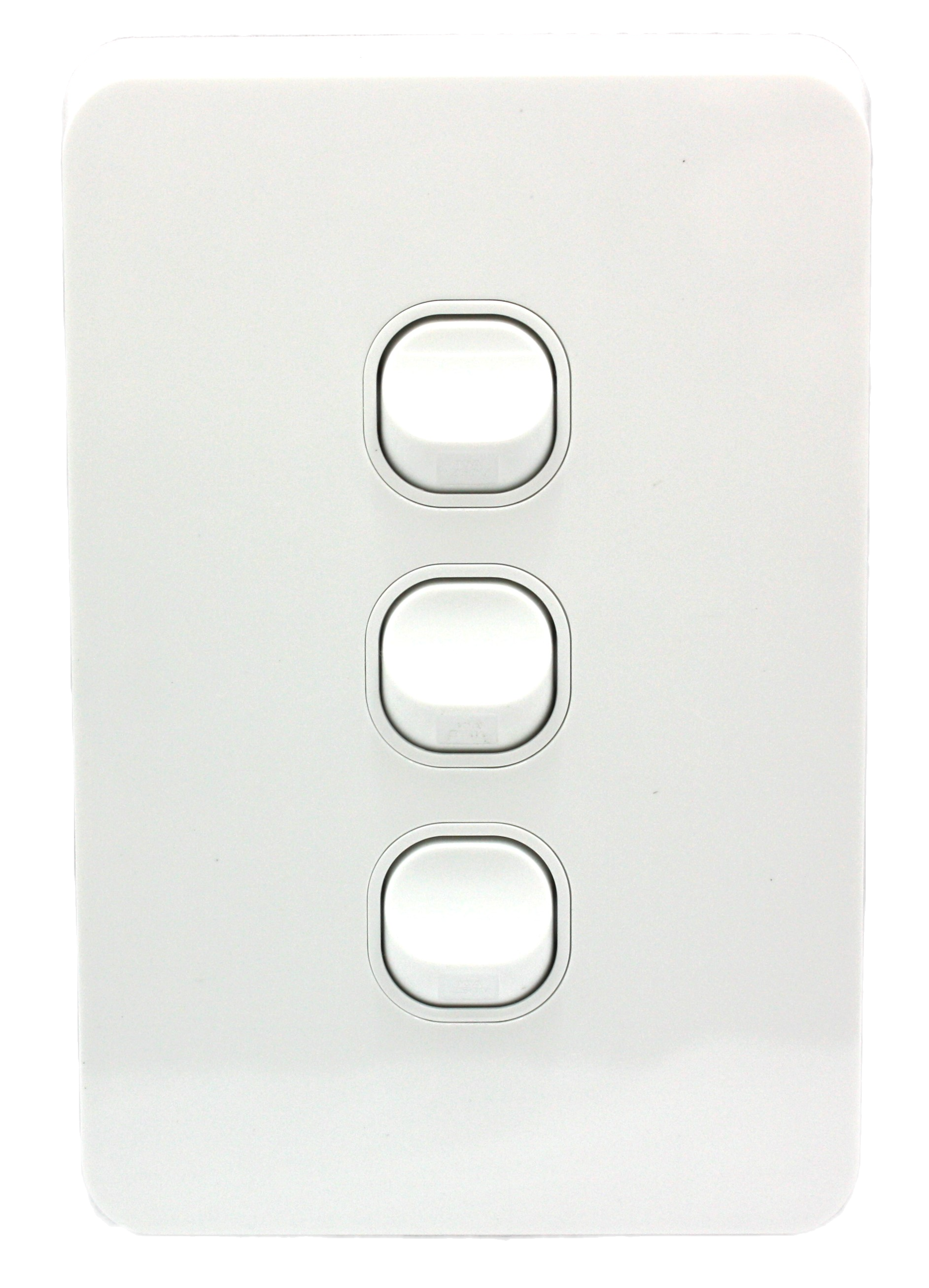 Ironic 3 Gang 10A Switch White or Matte Black