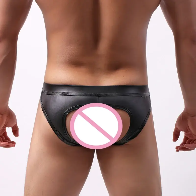 Sexy Mens Other Underwear Brief Men Cheap Gay Black Pu Leather Sex Jockstrap