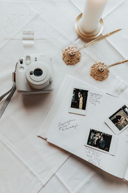 Florboxoxo Wedding Guest Book pictures gold pen Wellshire Event Center Wedding