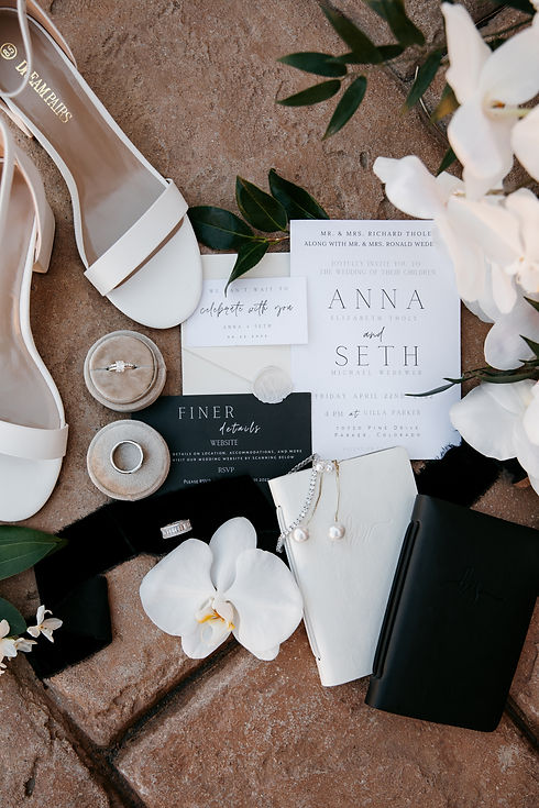 Florboxoxo Villa Parker floral design for weddings white orchid flat lays stationery flowers