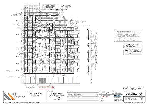 CHA-MKF-ZZ-ELV-109_C2_CONSTRUCTION_PANEL LAYOUT SOUTH ELEVATION TYPE 1&2 FLR 1-9.jpg