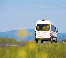 Minibus on the Road