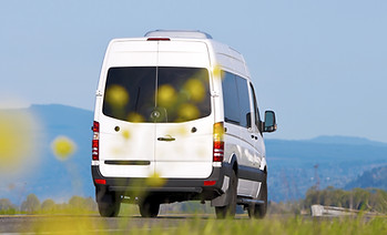 Minibus on the Road