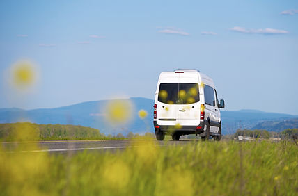 Minibus on the Road