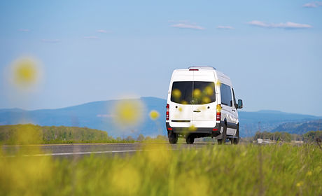 Minibus on the Road