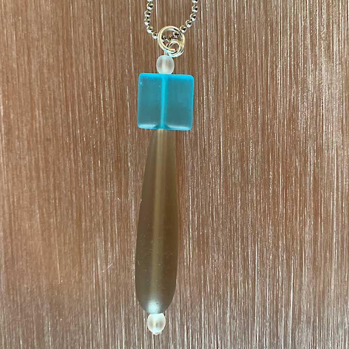 Sea Glass in Turquoise and Taupe