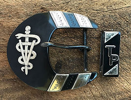 Veterinary caduceus, vetrinarian, vet, handmade western belt buckle, handmade belt buckle, custom belt buckle