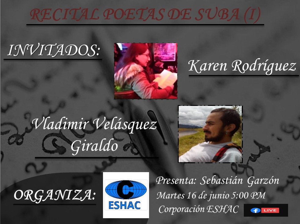 Poetas Karen Rodríguez y Vladimir Velásquez