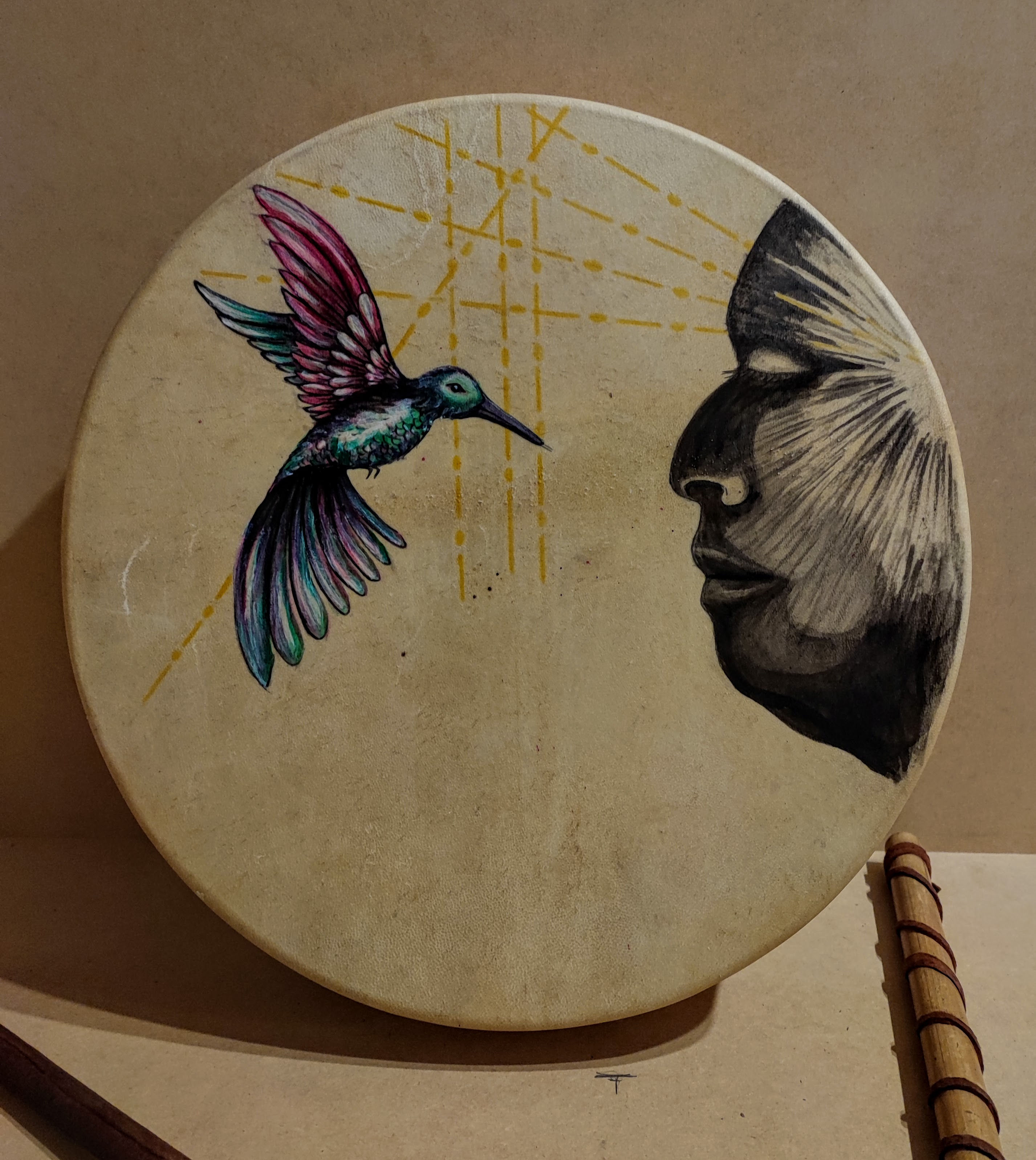 Tambor medicina "El beso de Q'enti"