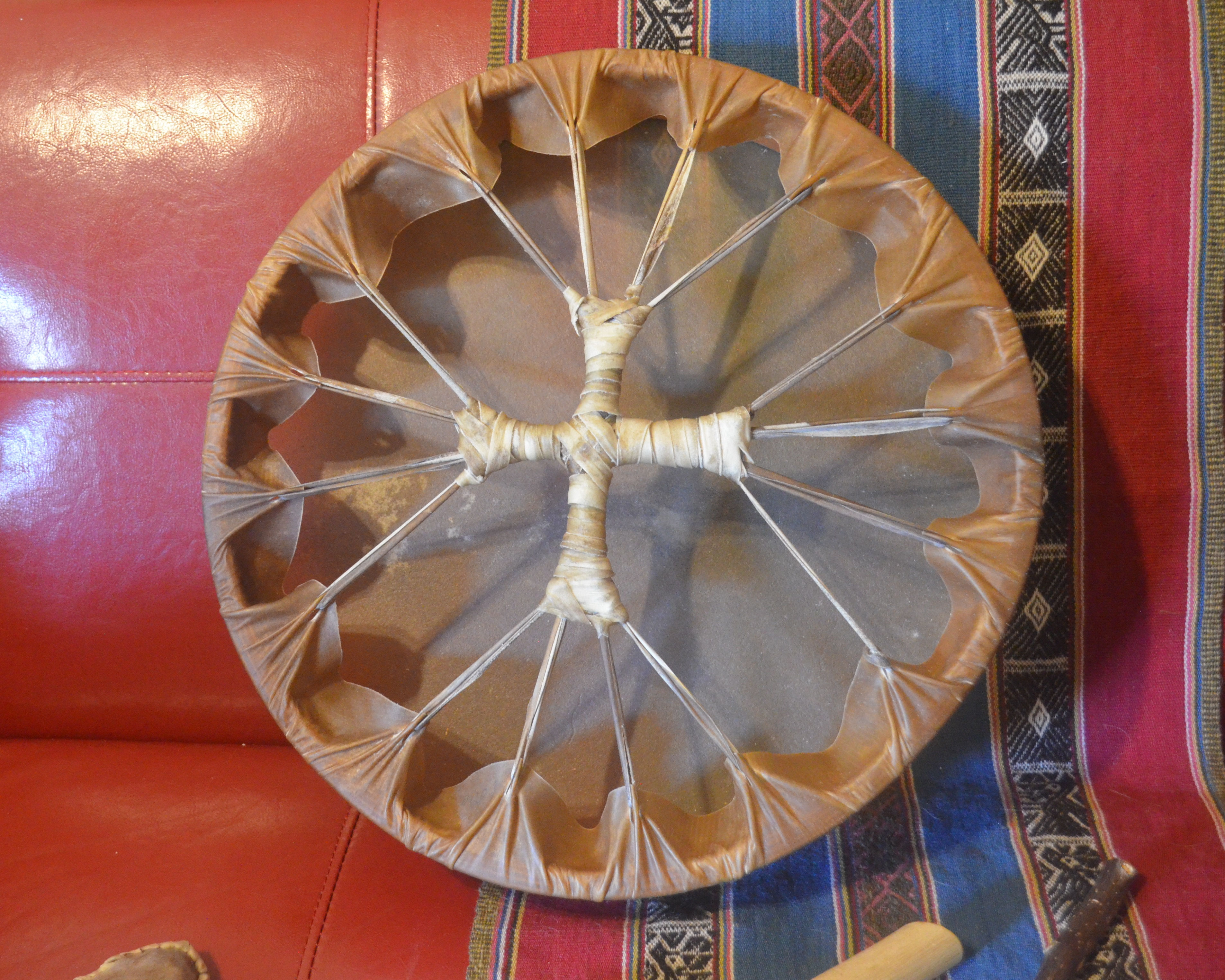 Tambor medicina cuero de potro - 40 cm