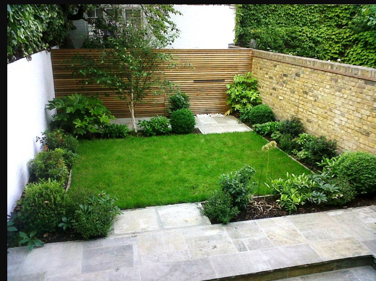 patio y jardín minimalista