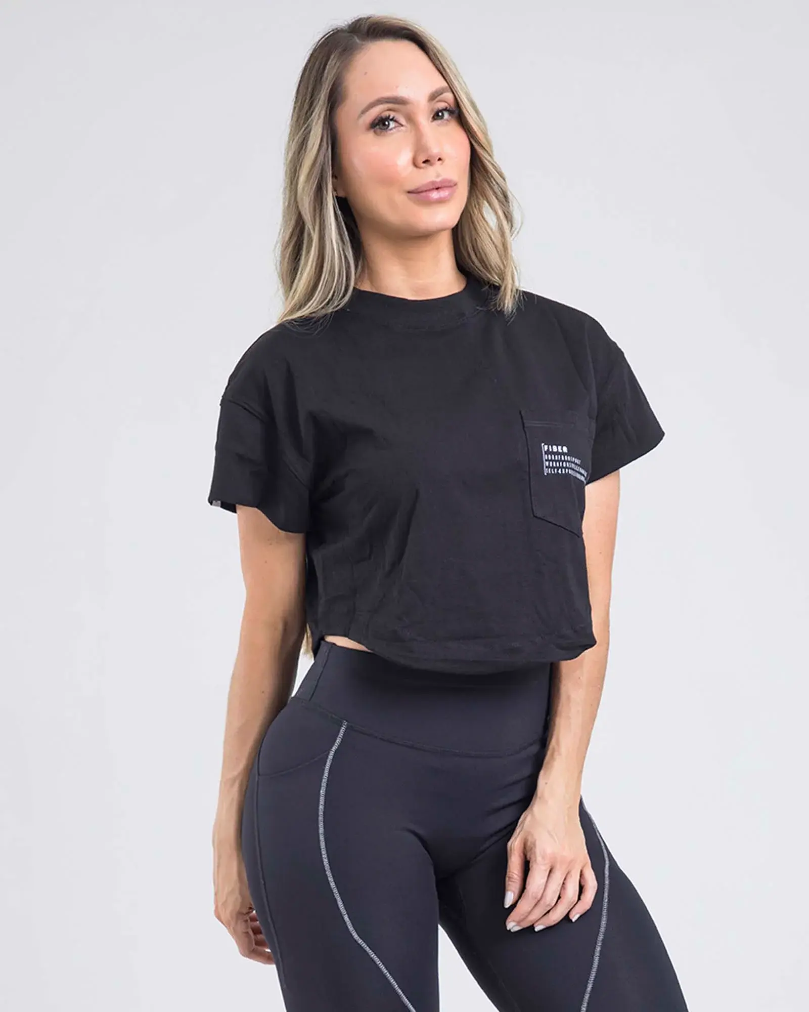 BLUSA CORTA APERTURA NEGRO - FIBER OUTDOOR